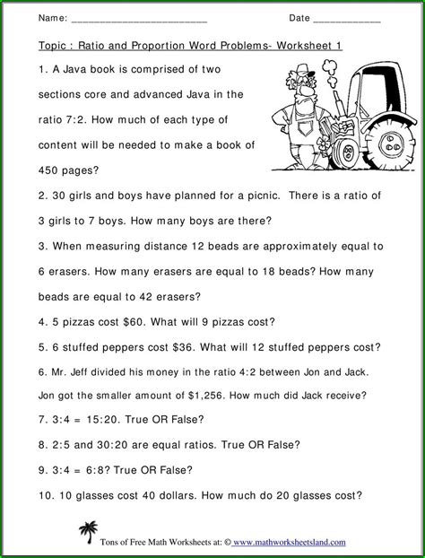 direct and inverse variation word problems worksheet with answers pdf grade
